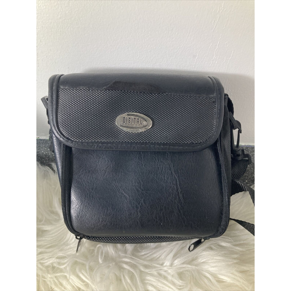 Genuine Digital Concepts Black Multi Compartment Faux Leather Camera Bag 7 Inch